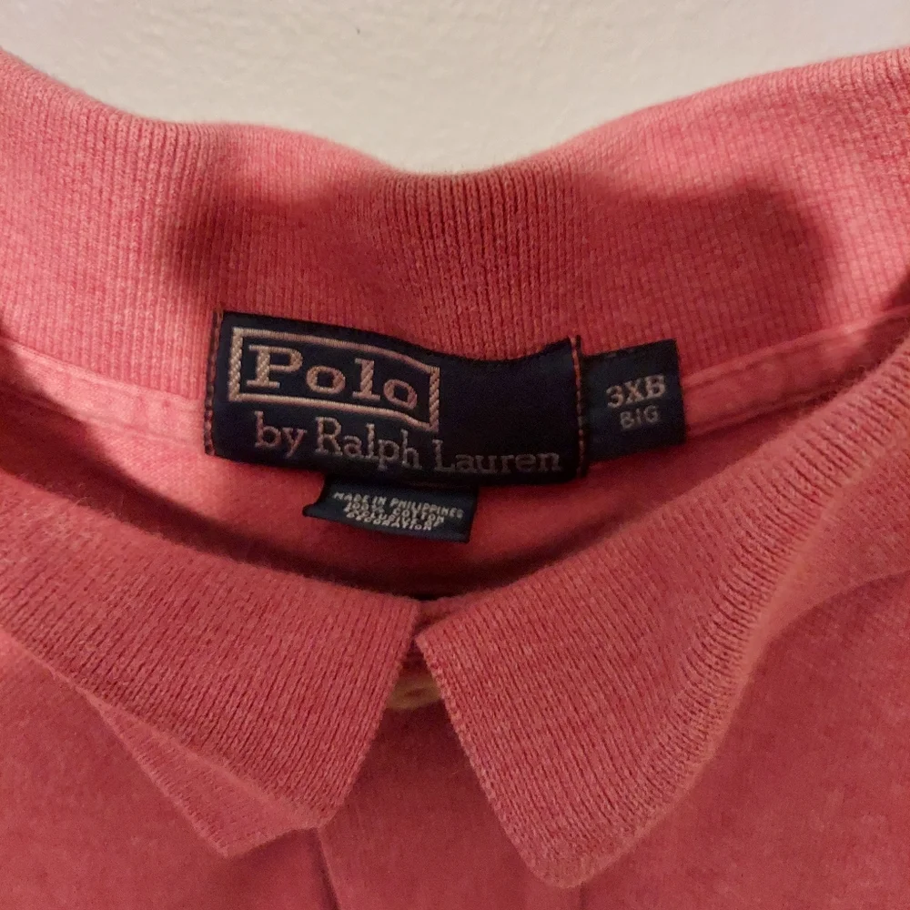 Vintage Y2K Polo Ralph Lauren Shirt Size 3XB Pink Preppy Office Old Money Cotton
